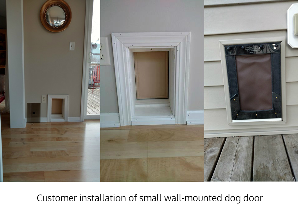 Insulated Pet Doors For Walls Dog Freedom Pass - Wall Mount Pet Door Install